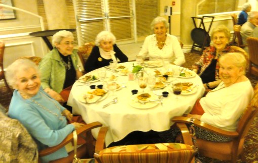 My grandmother, Shirley Bernstein, bottom right, and the "girls" - her table-mates.