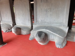 The turtles of learning - a UNESCO protected set of statues.