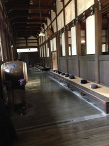 The meditation room - the monks eat, sleep, pray, meditate and live here.